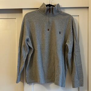 Polo by Ralph Lauren Heather Gray Zip-Up Sweater